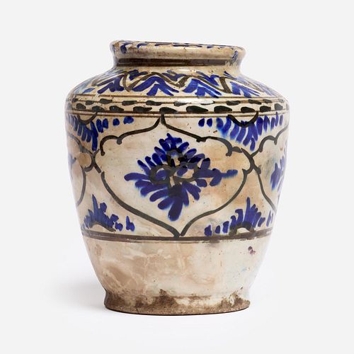 PERSIAN GLAZED POTTERY OIL JAR  3a9c47