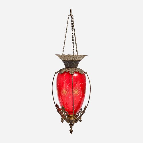 ANTIQUE RUBY GLASS APOTHECARY HANGING 3a9c7a