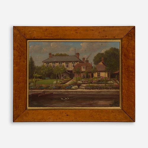 1923 ENGLISH SCHOOL OIL, HOUSE