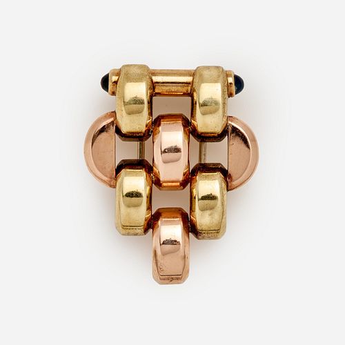 CARTIER VINTAGE BROOCH: 14K TWO