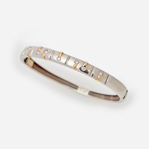 RUDOLF ERDEL DIAMOND HINGED BRACELET