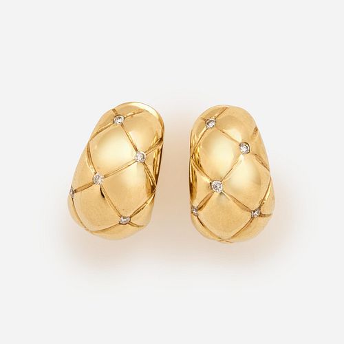 MILANI QUILTED DIAMOND EARRINGS