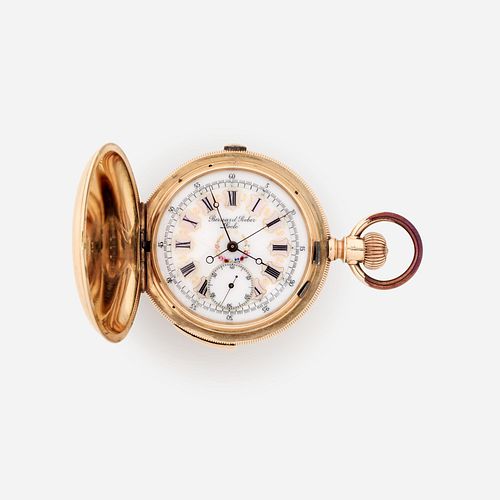 14K BERNARD REBER LOCLE REPEAT CHRONOGRAPH