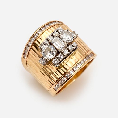 WIDE 2.60 CTW DIAMOND RING BY TRU-GLO