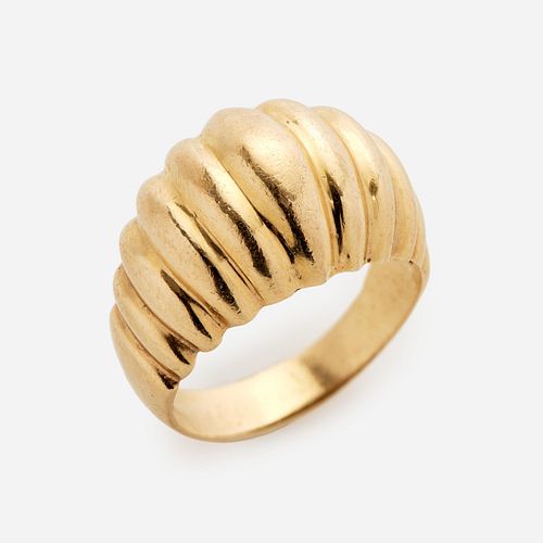 SCALLOPED DOME RING IN 14KA 14k 3a9dfd