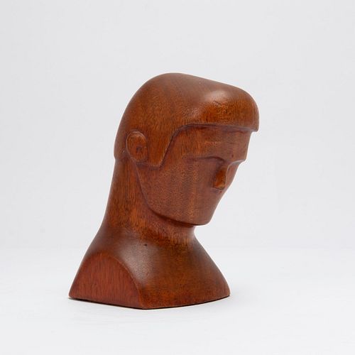 ADOLPH KLUGMAN / WALNUT BUST (1967)Adolph