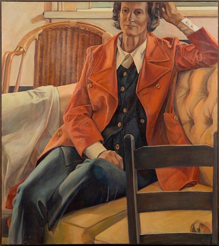 HENRY RANSOM / SEATED WOMAN (1970S OIL)Henry