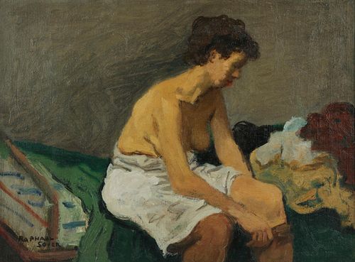 RAPHAEL SOYER 1899 1987 OIL NUDE 3a9f7d