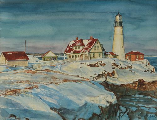 KLAUS KUNTSCHER LIGHTHOUSE WATERCOLORKlaus 3a9f97