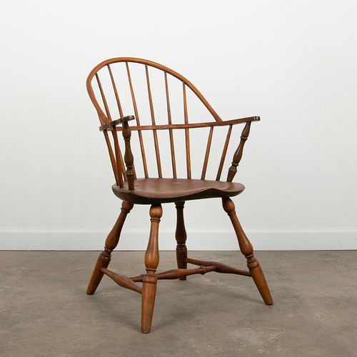 SACK BACK WINDSOR CHAIR 19TH C A 3a9ff7