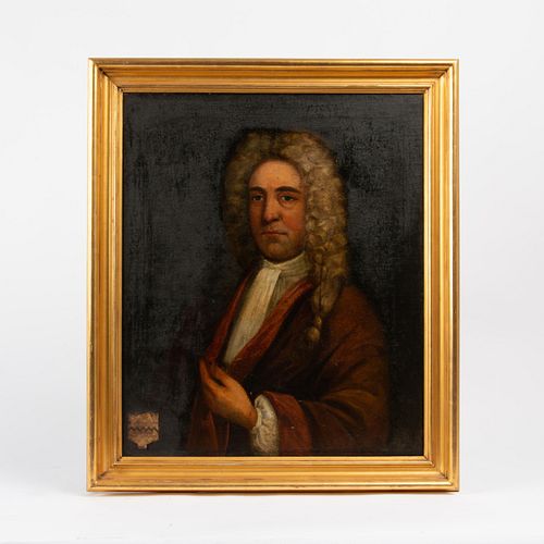 BARRISTER FOLK ART PORTRAIT OIL 3aa013