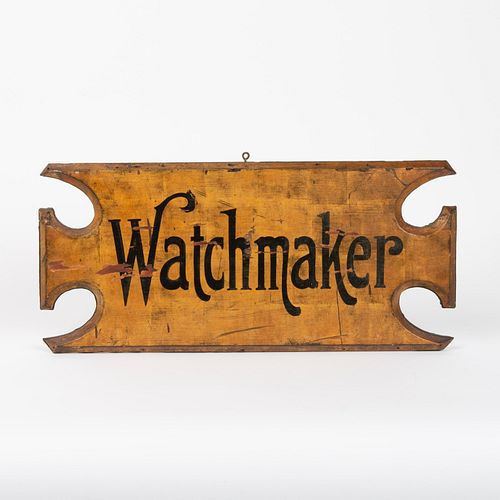 HAND PAINTED WATCHMAKER TRADE SIGNAn 3aa014