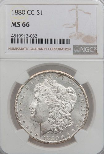 1880 CC MORGAN SILVER DOLLAR NGC 3aa0dd