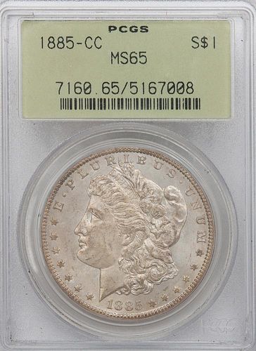 1885-CC MORGAN SILVER DOLLAR, PCGS