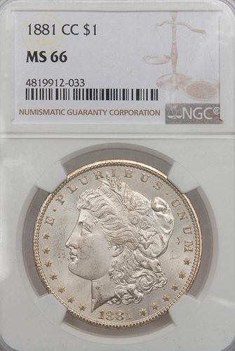 1881 CC MORGAN SILVER DOLLAR NGC 3aa0de