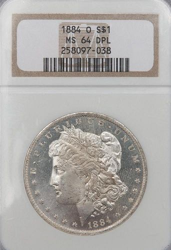 1884 O MORGAN SILVER DOLLAR NGC 3aa0ed