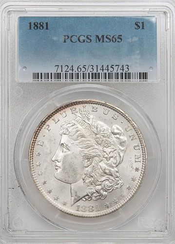 1881 MORGAN SILVER DOLLAR PCGS 3aa0ea