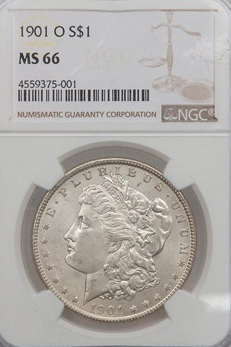 1901-O MORGAN SILVER DOLLAR, NGC