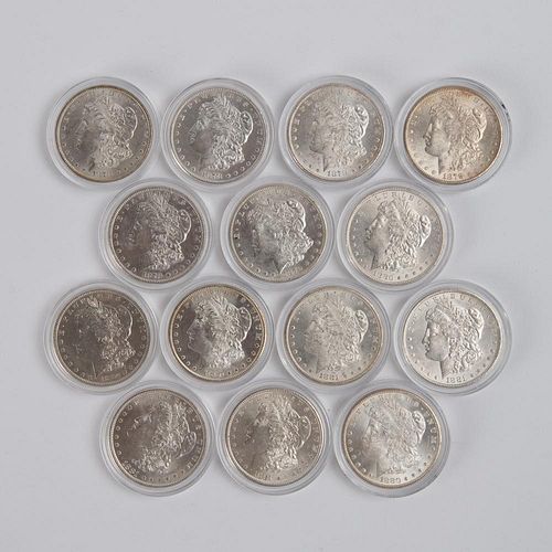 14 MORGAN SILVER DOLLARS 1878 1881A 3aa108