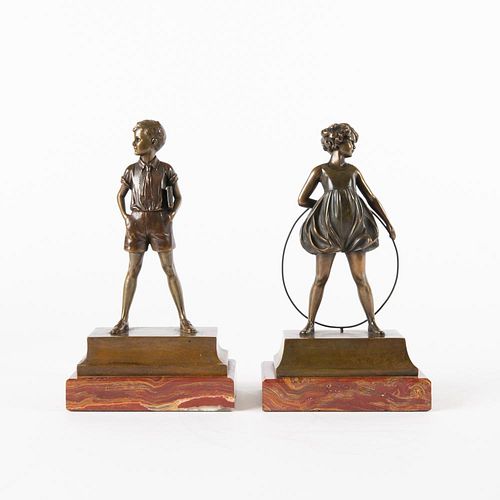 FERDINAND PREISS BRONZES, HOOP GIRL