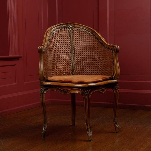 19TH C LOUIS XV STYLE FAUTEUIL 3aa12f