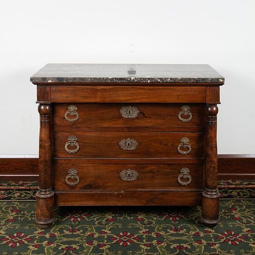 19TH C FRENCH EMPIRE MARBLE TOP 3aa148