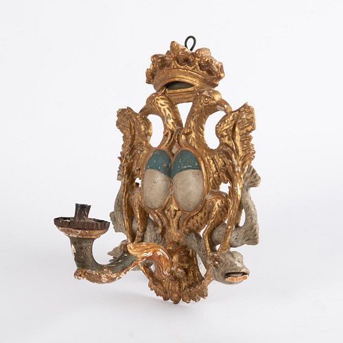 19TH C. ENGLISH HERALDIC GILTWOOD