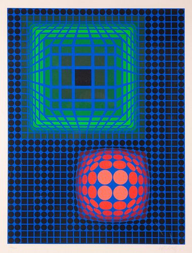 VICTOR VASARELY SIGNED SERIGRAPH