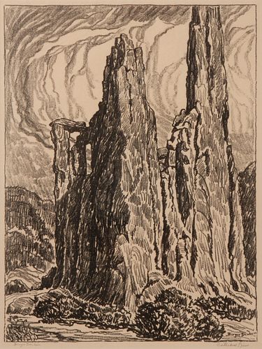 BIRGER SANDZEN 'CATHEDRAL SPIRES'