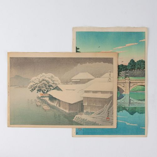 HASUI (1883-1957) WOODBLOCKS, NUJIBASHI