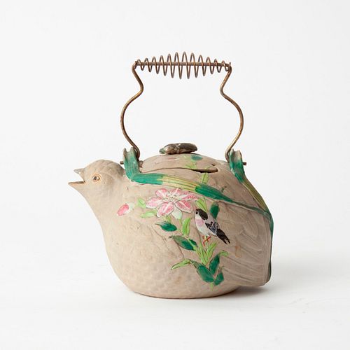 HORI TOMONAO JAPANESE QUAIL TEAPOT  3aa267