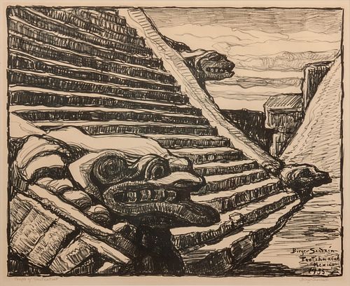 BIRGER SANDZEN 'TEMPLE OF QUETZALCOATL'