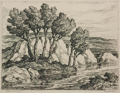 BIRGER SANDZEN 'CREEK AND PASTURE'