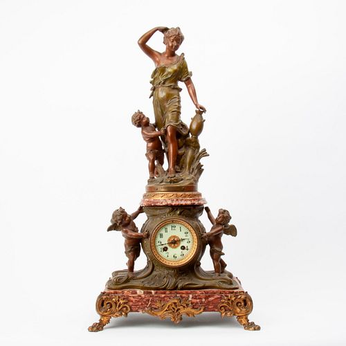 ANFRIE SCULPTURAL MANTEL CLOCK  3aa2c2