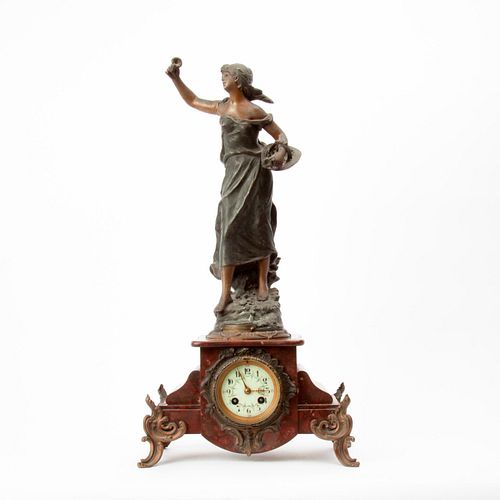 MOREAU SCULPTURAL MANTEL CLOCK  3aa2d5