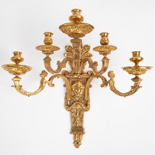 19TH C FRENCH GILT BRONZE WALL 3aa2dc