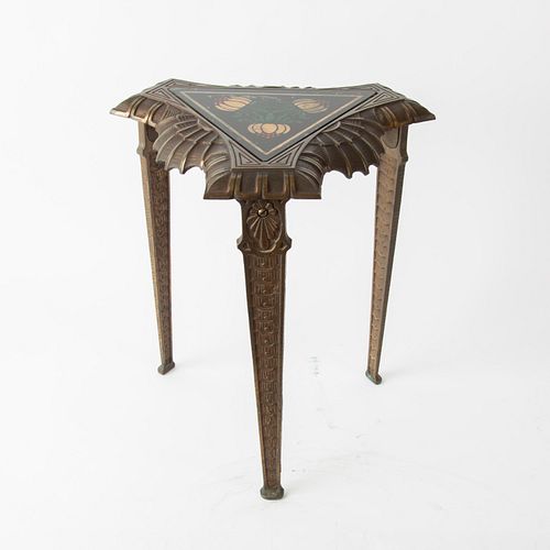 VERONA CAST METAL END TABLE WITH