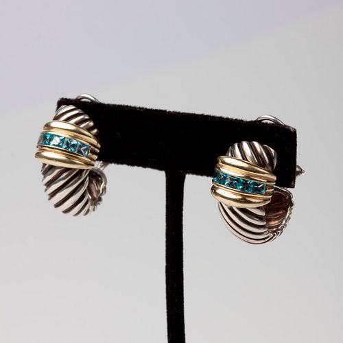 DAVID YURMAN TOPAZ SHRIMP EARRINGS,