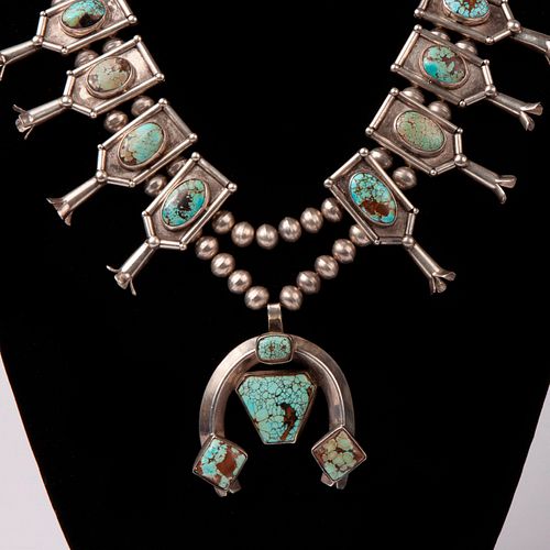 NAVAJO ROYSTON TURQUOISE SQUASH 3aa32d