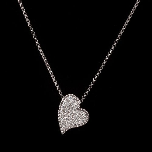 ROBERTO COIN SLANTED HEART DIAMOND 3aa337