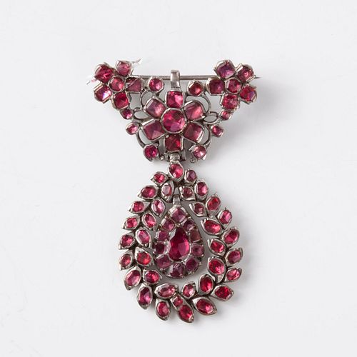 VINTAGE GARNET ARTICULATING SILVER