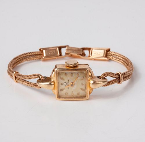 14K LADIES OMEGA MANUAL WRISTWATCH W/