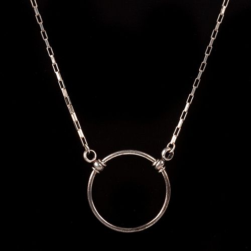 STERLING LA LOOP CIRCLE PENDANT NECKLACELa