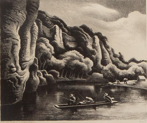 THOMAS HART BENTON 'MAKING CAMP'