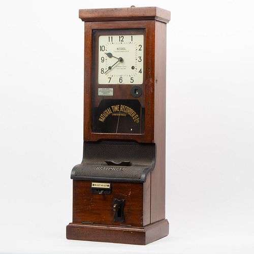 NATIONAL TIME RECORDER ANTIQUE ENGLISH