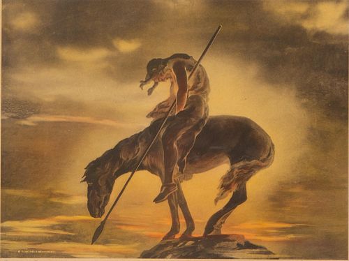 JAMES EARLE FRASER SIGNED LITHO END