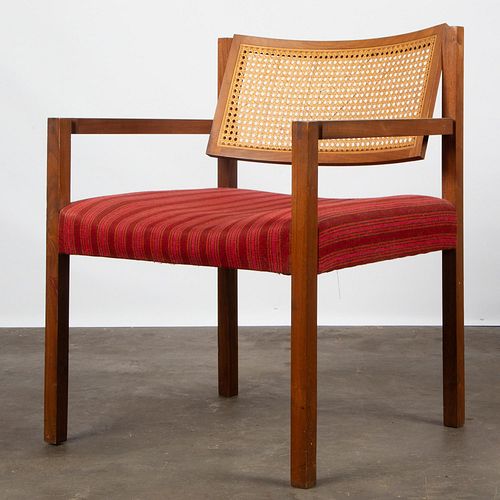 UNIQUE MID-CENTURY WALNUT ARMCHAIRAn