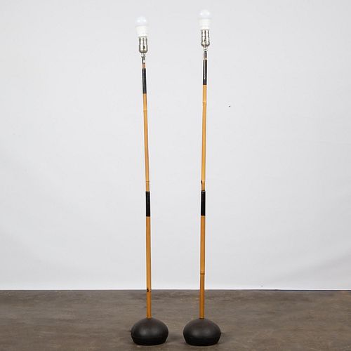 PAIR OF NOGUCHI AKARI BAMBOO FLOOR 3aa41d