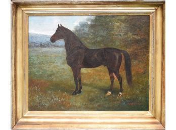 A 19th C oil on canvas profile 3aa462