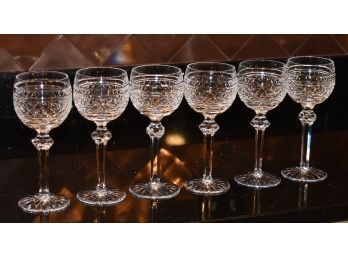 A matched set of six signed Waterford